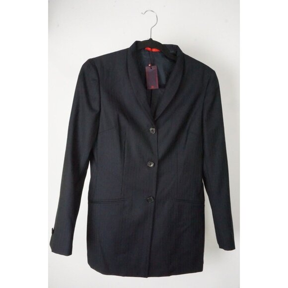Isaia Plutone Blue Herringbone 100% Wool Jacket Blazer Sz 40R BRAND NEW